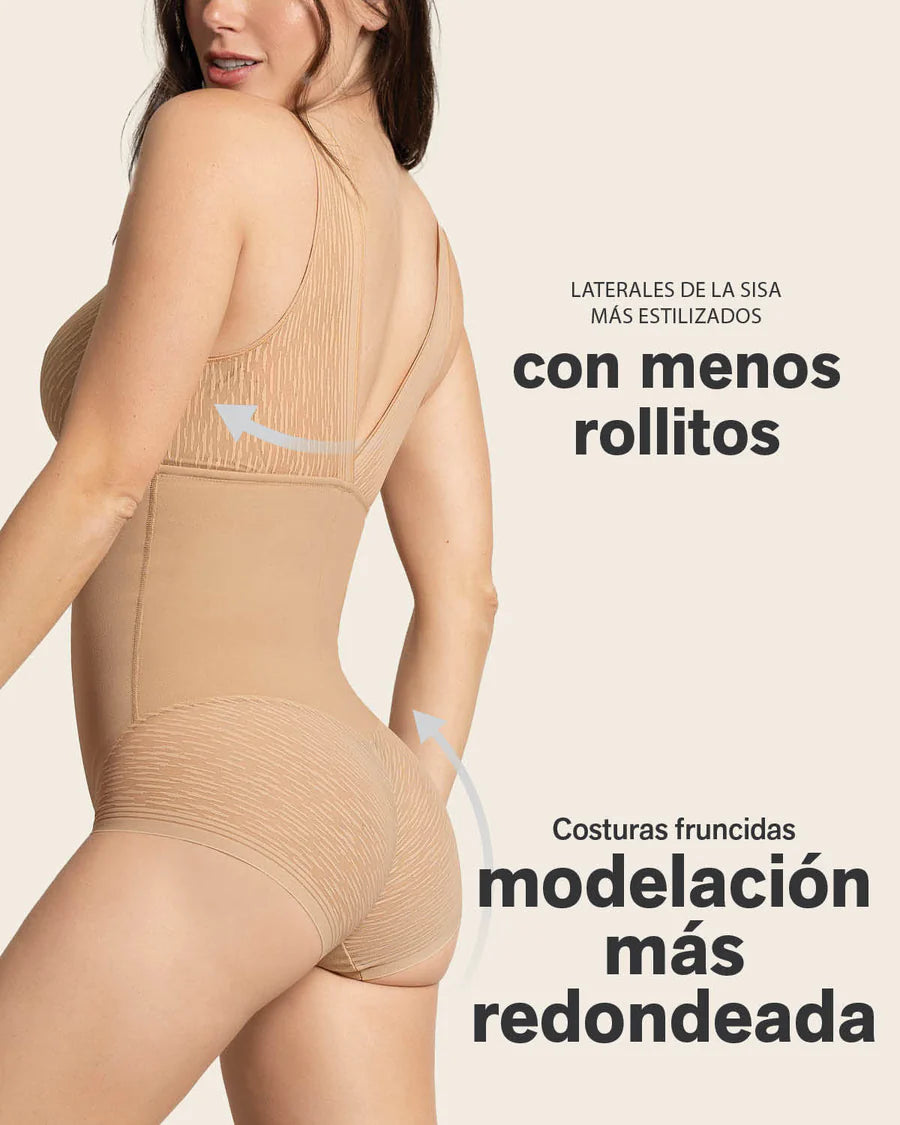 Body de control de abdomen, bralette incorporado