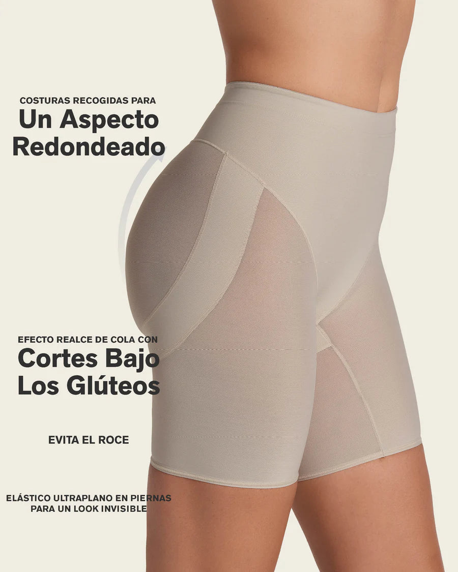 Short levanta glúteos de control en abdomen