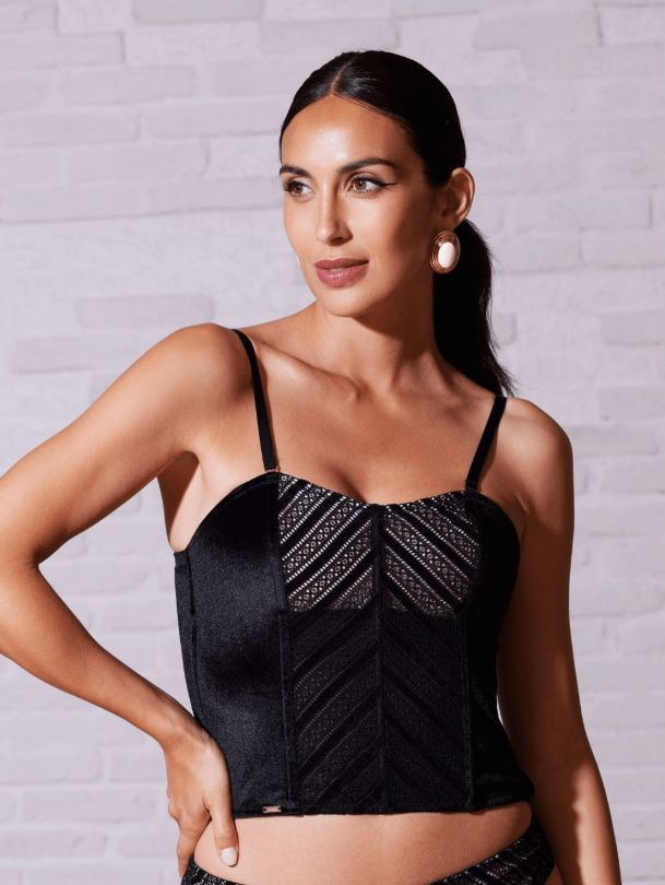 Bustier AVA Negro Empolvado