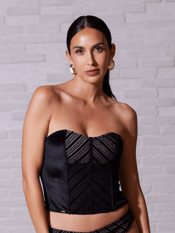 Bustier AVA Negro Empolvado