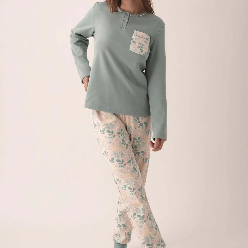 Pijama 2 piezas pantalón largo puño N19983