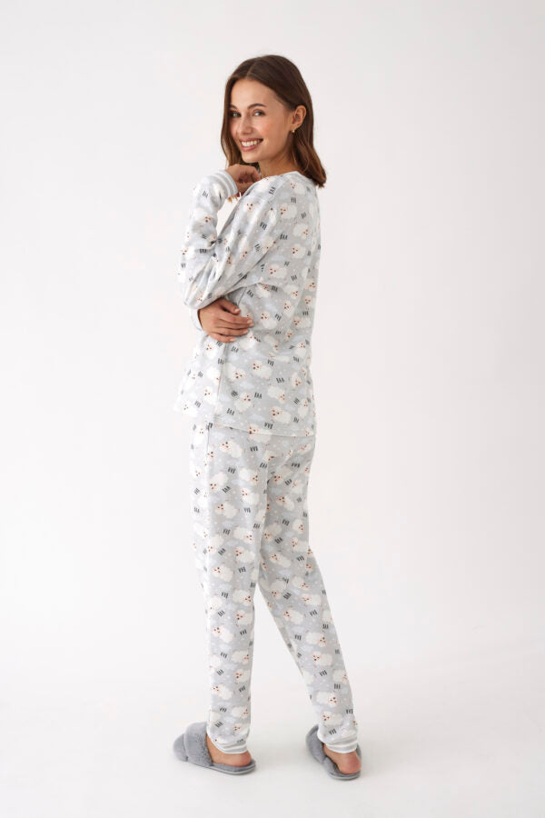 Pijama 2 piezas pantalón largo puño N20003