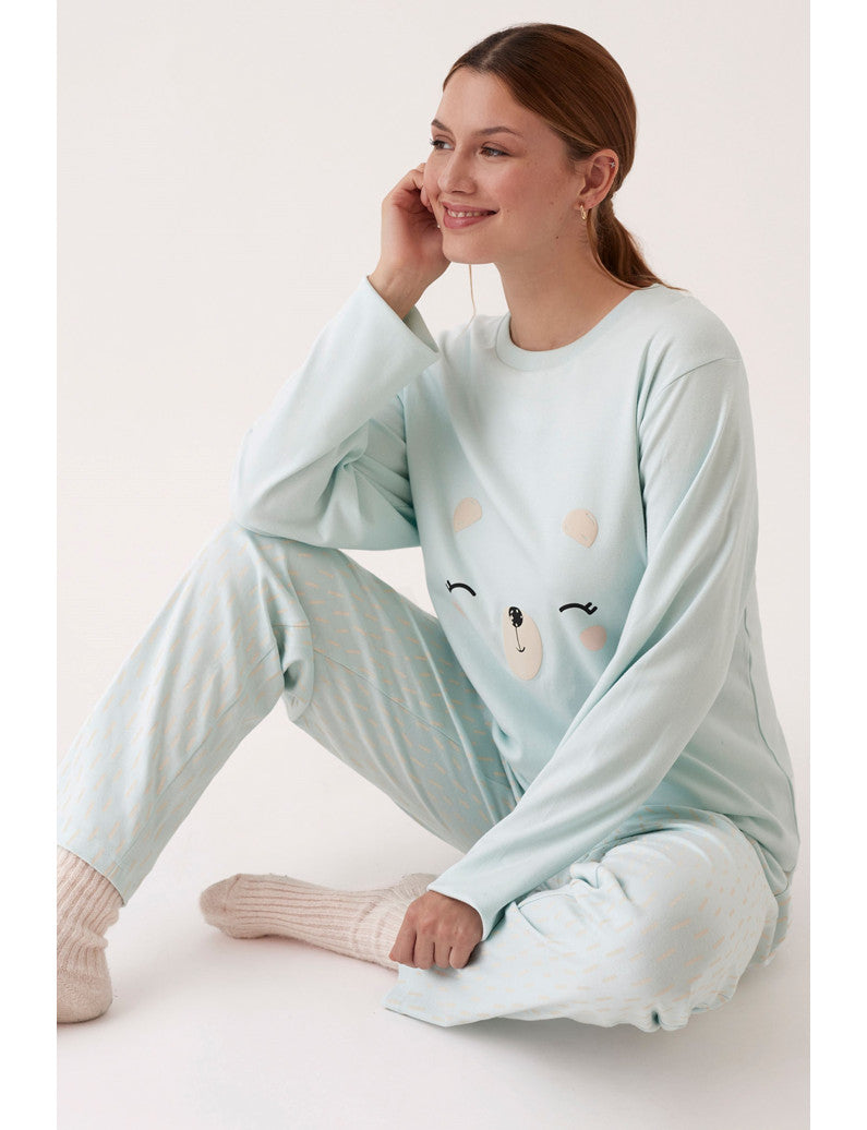 Pijama Pantalón Largo Puño con Camiseta N20172