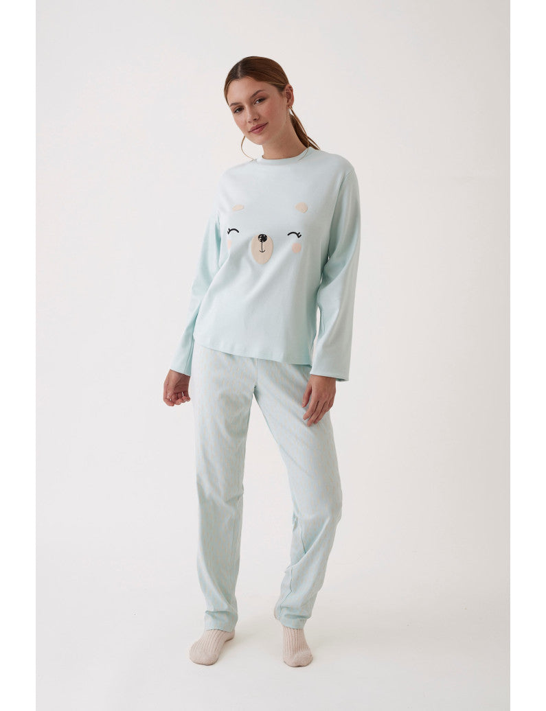 Pijama Pantalón Largo Puño con Camiseta N20172