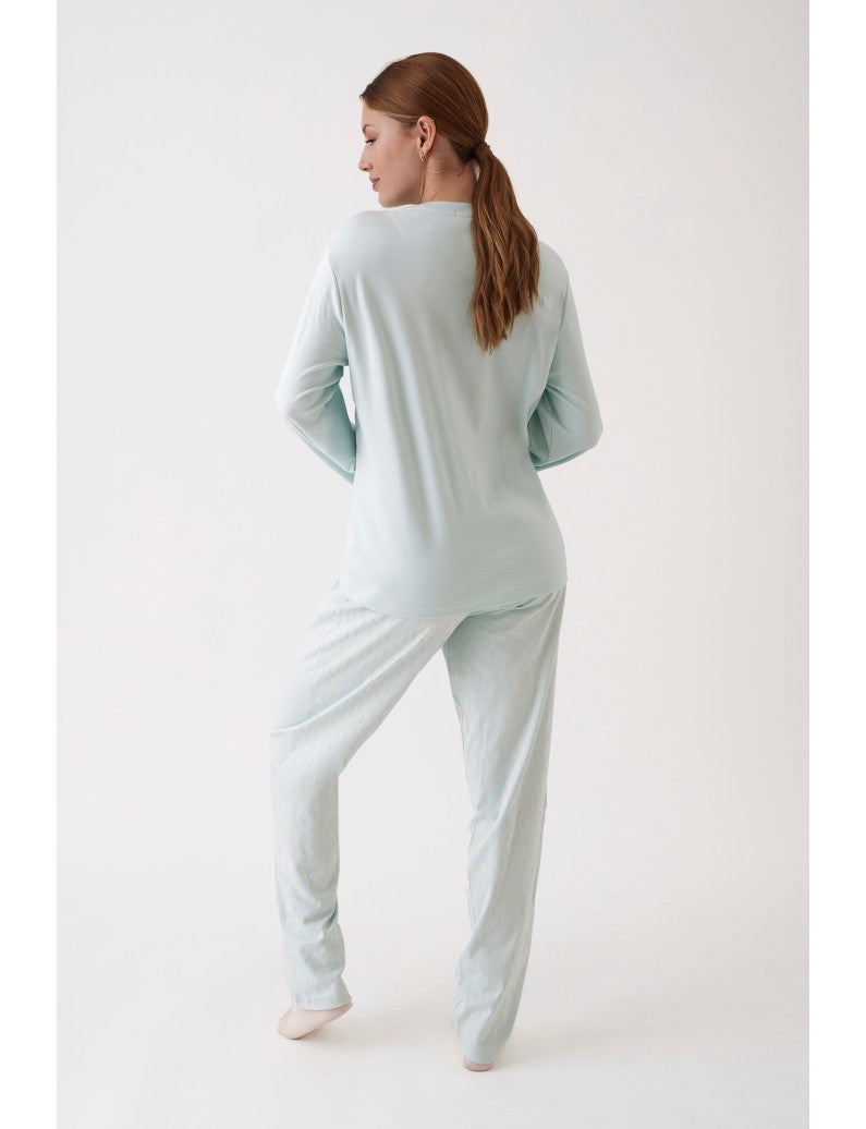 Pijama Pantalón Largo Puño con Camiseta N20172