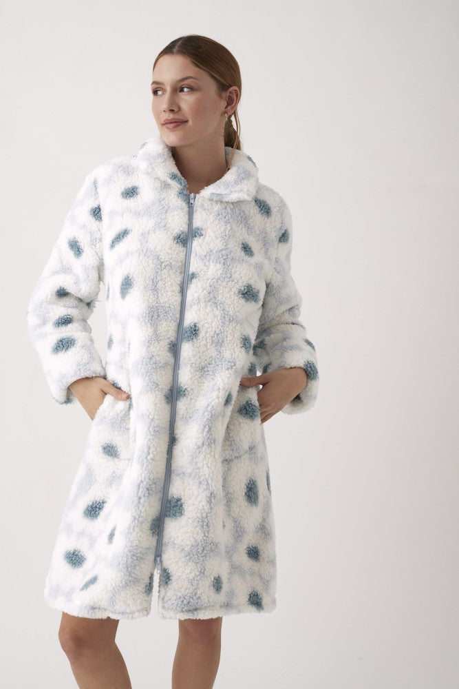 Bata con Cremallera Doble Apertura Tejido 20574