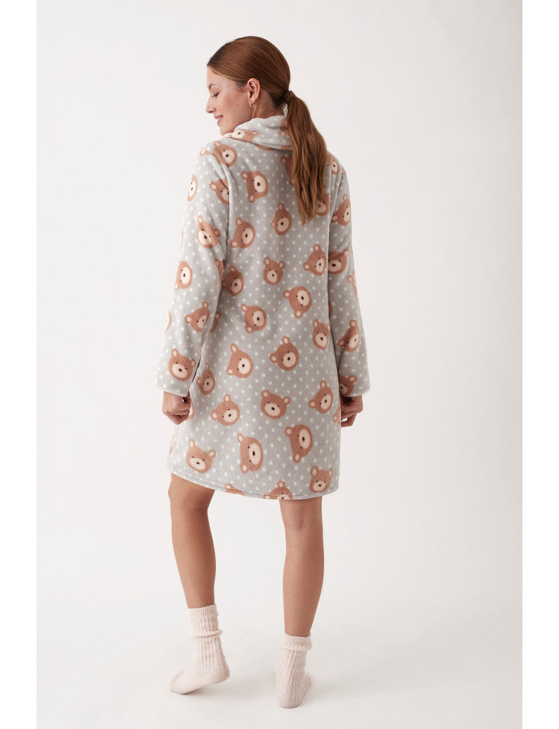 Bata con Cremallera de Doble Apertura Tejido 20604