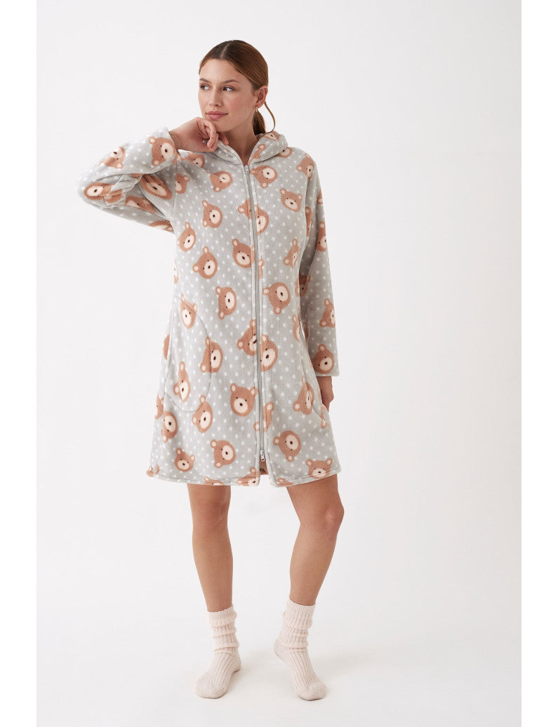 Bata con Cremallera de Doble Apertura Tejido 20604