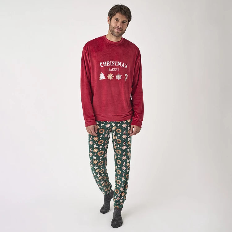 Pijama navideño pantalón largo sudadera H34752