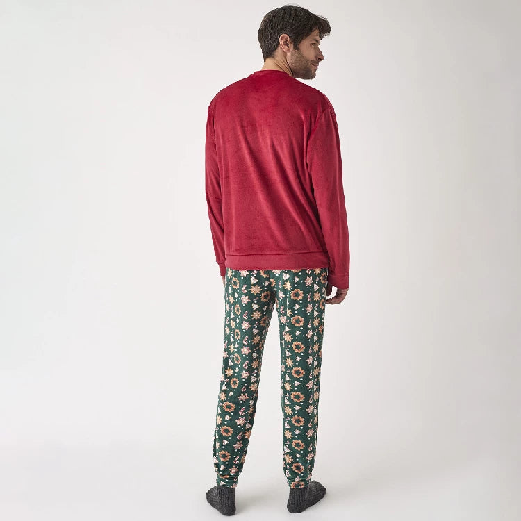 Pijama navideño pantalón largo sudadera H34752