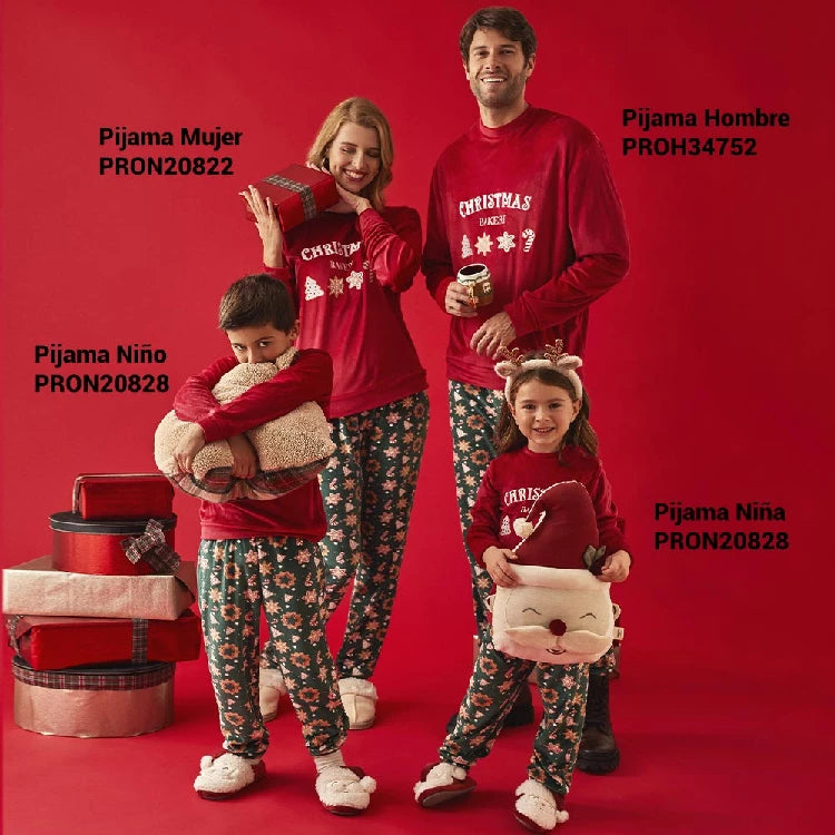 Pijama navideño pantalón largo sudadera H34752