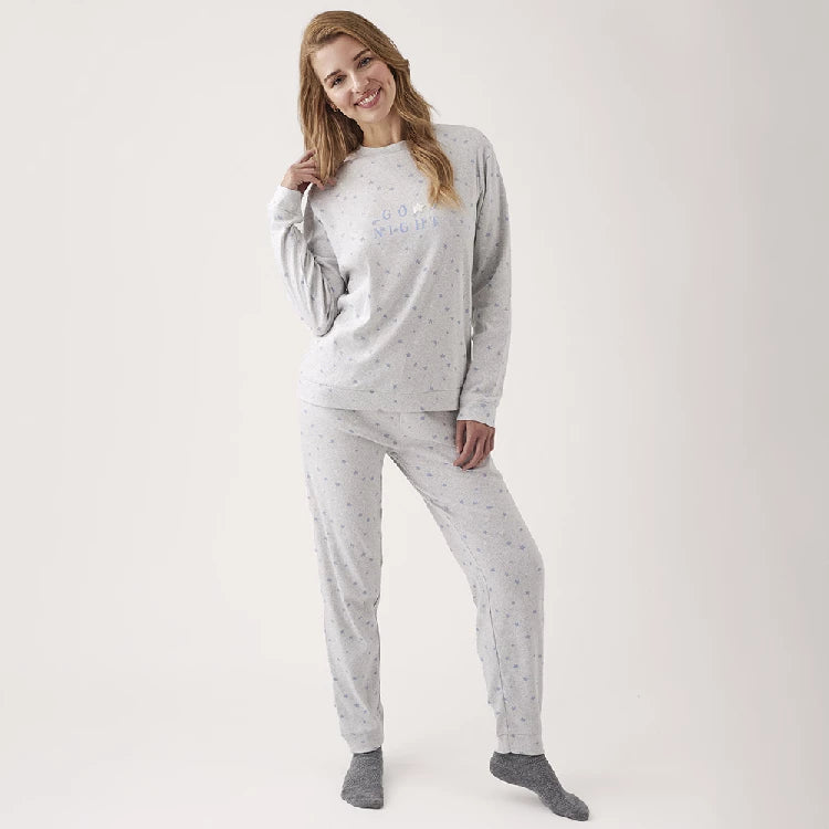 Pijama Pantalón Largo Puño con Camiseta N20202