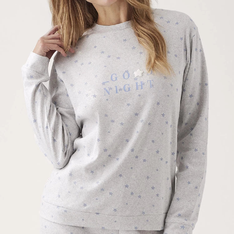 Pijama Pantalón Largo Puño con Camiseta N20202