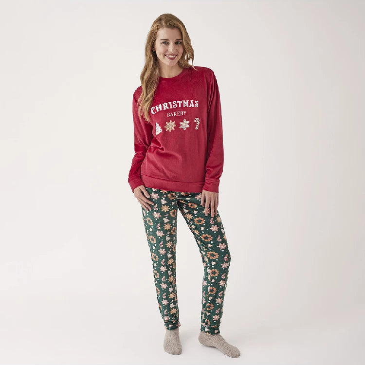 Pijama navideño pantalón largo puño N20822