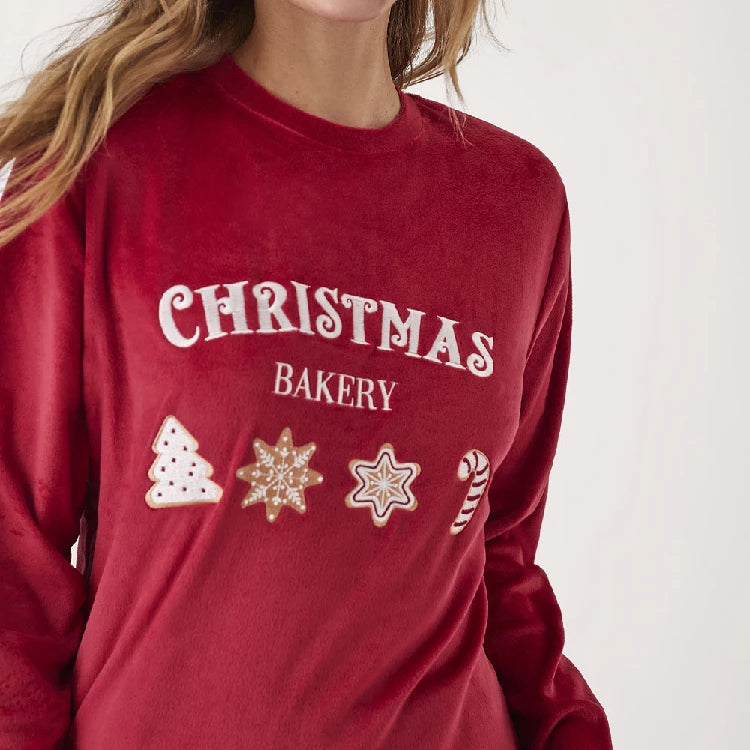 Pijama navideño pantalón largo puño N20822