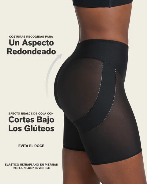 Short levanta glúteos de control en abdomen