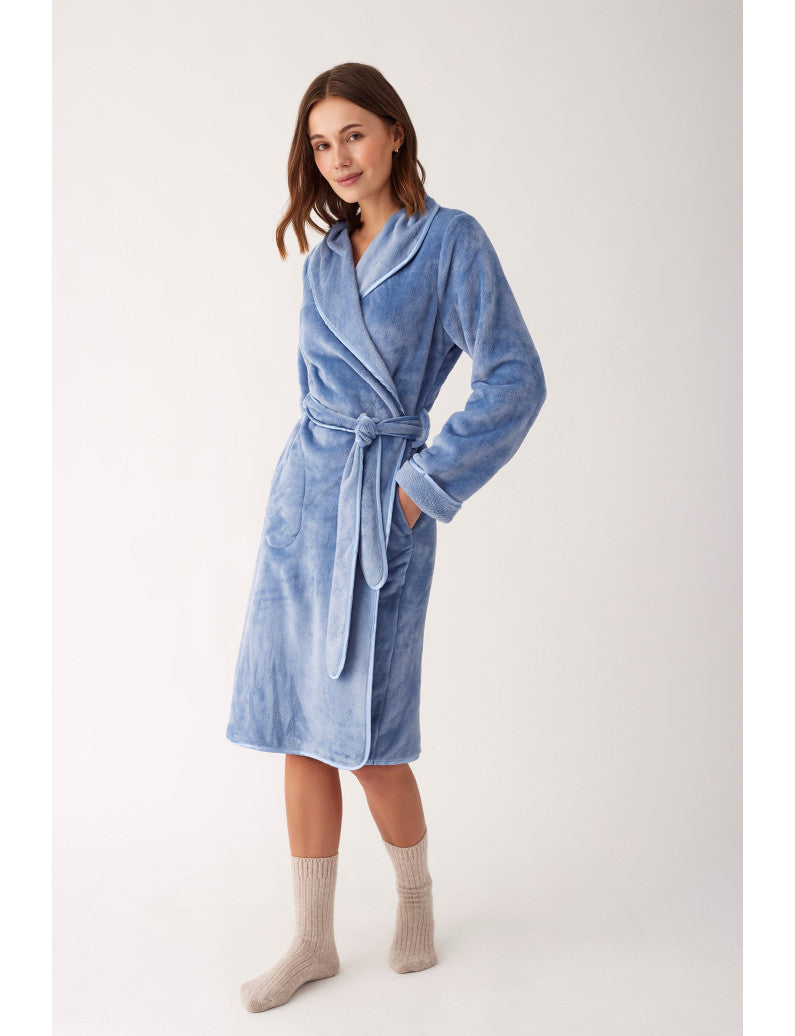 Bata Largo Midi con Cinturón Tejido Sedalina 20734