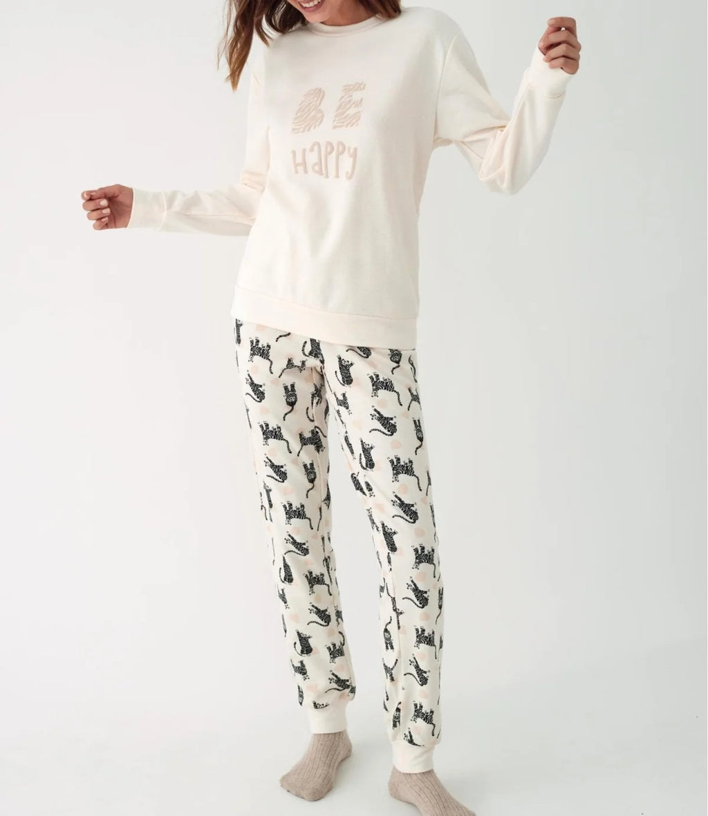 Pijama 2 piezas pantalón largo puño N20053