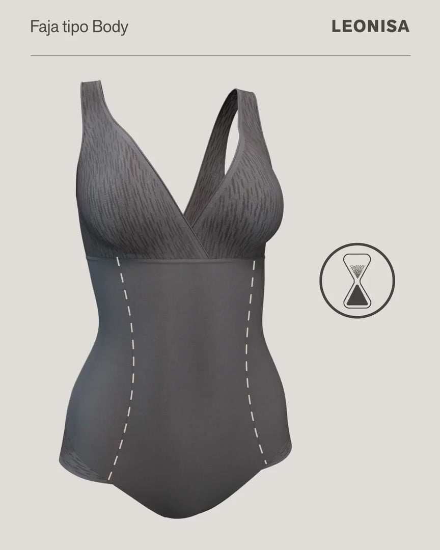 Body de control de abdomen, bralette incorporado