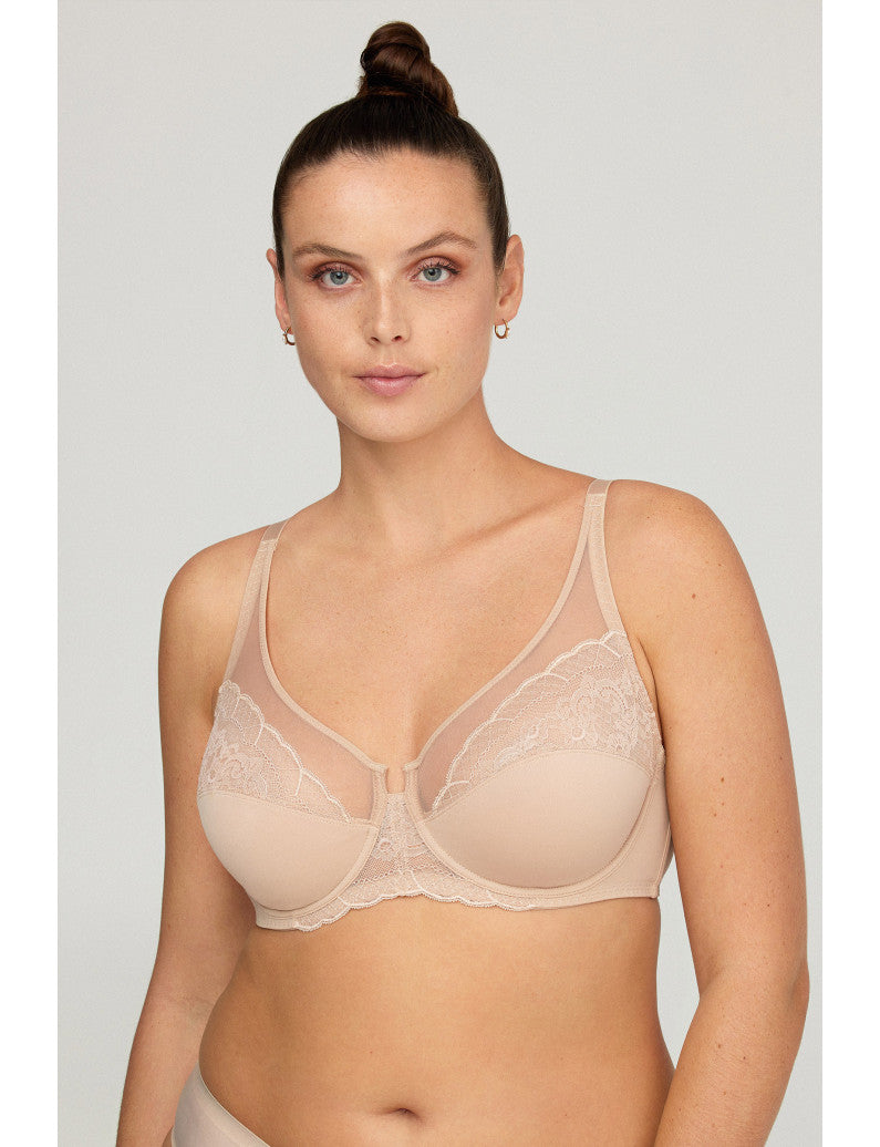 SUJETADOR FORRADO CON AROS REALIZADO EN MICROFIBRA COMBINADA CON ENCAJE Y TULW1891